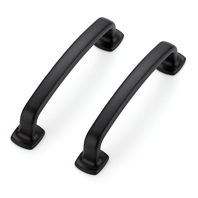 Ravinte Decor 25 Pack Cabinet Handles Arch Cabinet Pulls - 3-3/4 Inch Drawer Pulls Black Kitchen Cabinet Handles Curved Dresser