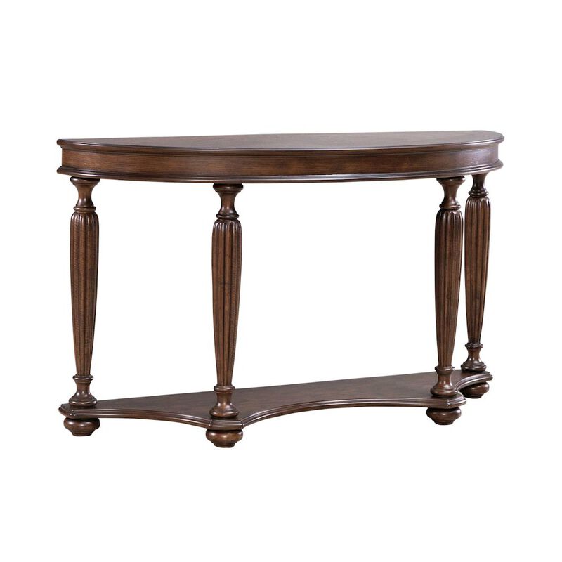 Liberty Furniture Allington Demilune Sofa Table for Living Room - Satin Sienna image number 7
