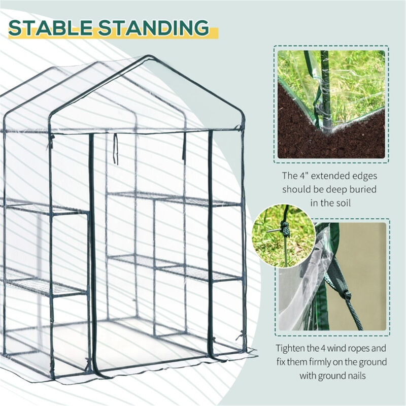 Mini Walk-in Greenhouse for Indoor and Outdoor Plant Growth and Protection