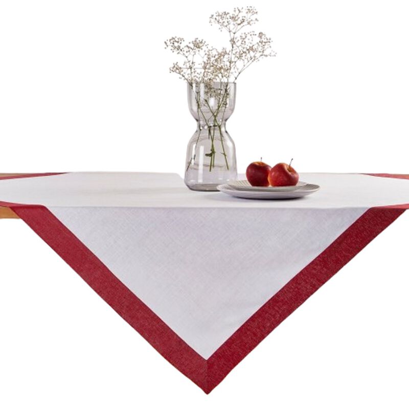 Christmas Linen Table Throw - Festive Edge, Solino Home
