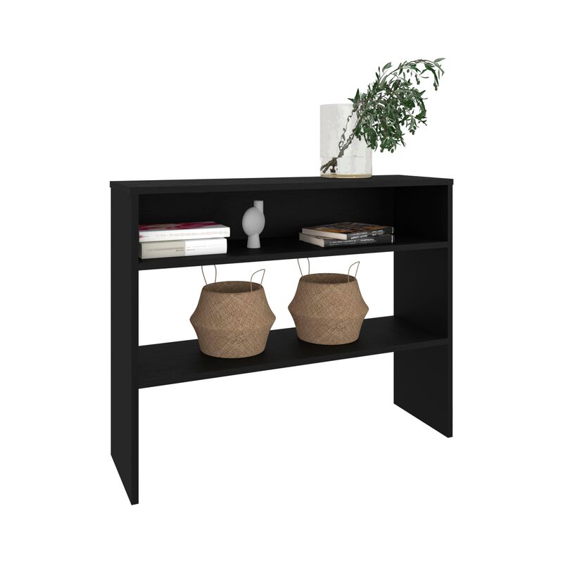 Saxman Library Desk 31.5" H, with 2 Shelves and 2 Legs, White