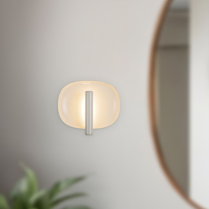 Lustre 9-in Damp-Rated Dimmable LED Wall Sconce