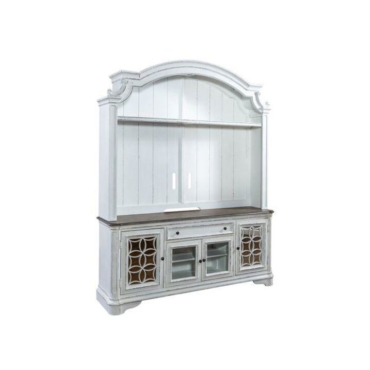 Liberty Furniture Magnolia Manor Entertainment Center in Antique White