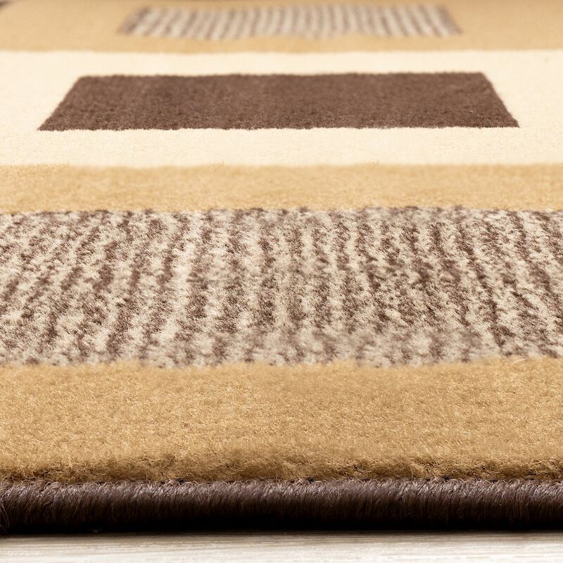 Novelle Home Functional Style Brown Beige Geometric Rug, 5'3 x 7'5 image number 6