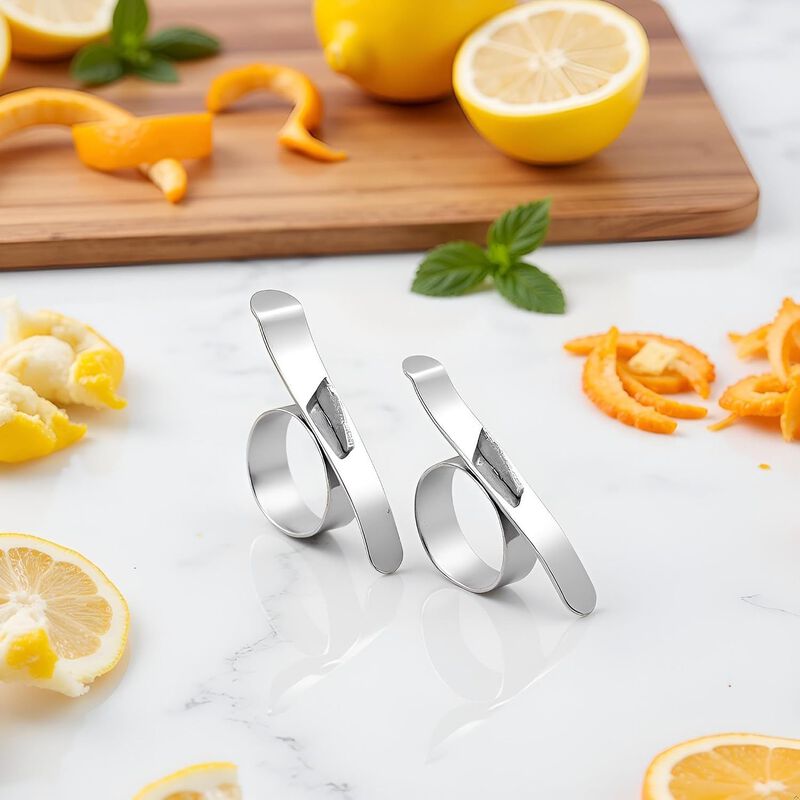 Pack of 2 Stainless Steel Citrus Peelers image number 1