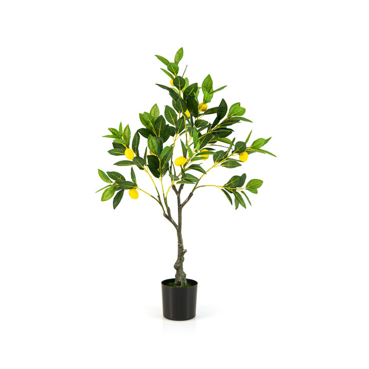 Tall Artificial Lemon Tree with Realistic Fruits &ndash; Lifelike Fake Lemon Plant for Home Decor