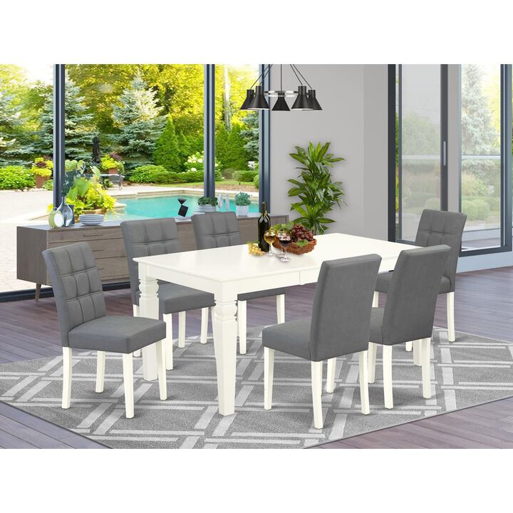 7 Piece Modern Dining Table Set