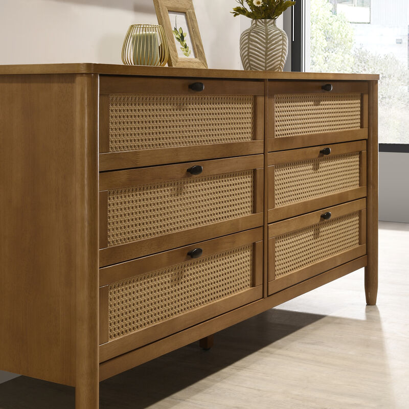 Bunjog Rattan 6-Drawer Dresser image number 2