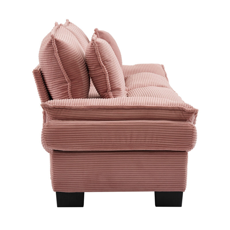 TATEUS Comfortable Upholstered Corduroy Sofa