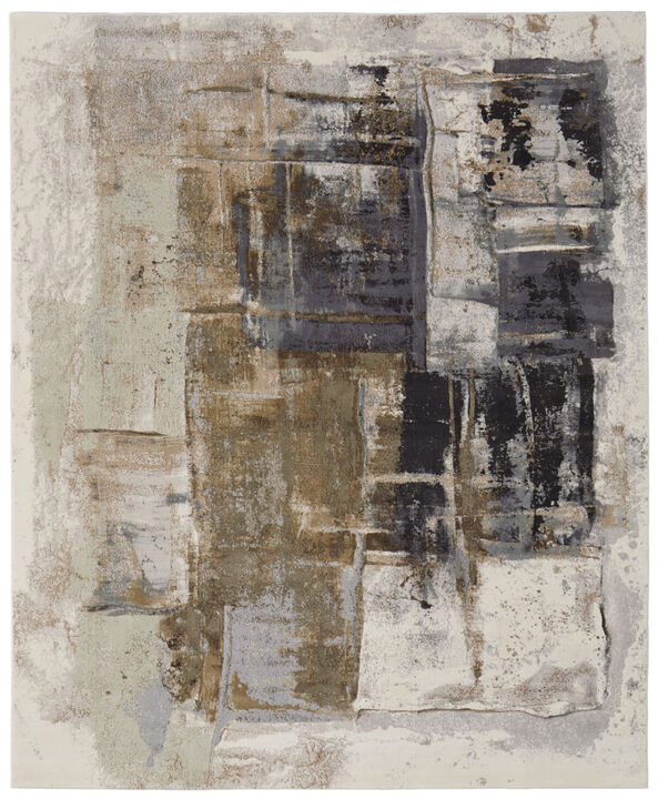 HomeRoots Abstract Power Loom Area Rug