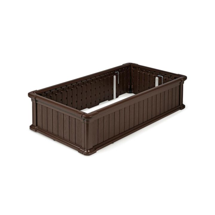 Hivvago 48 Inch x 24 Inch Raised Garden Bed Rectangle Plant Box