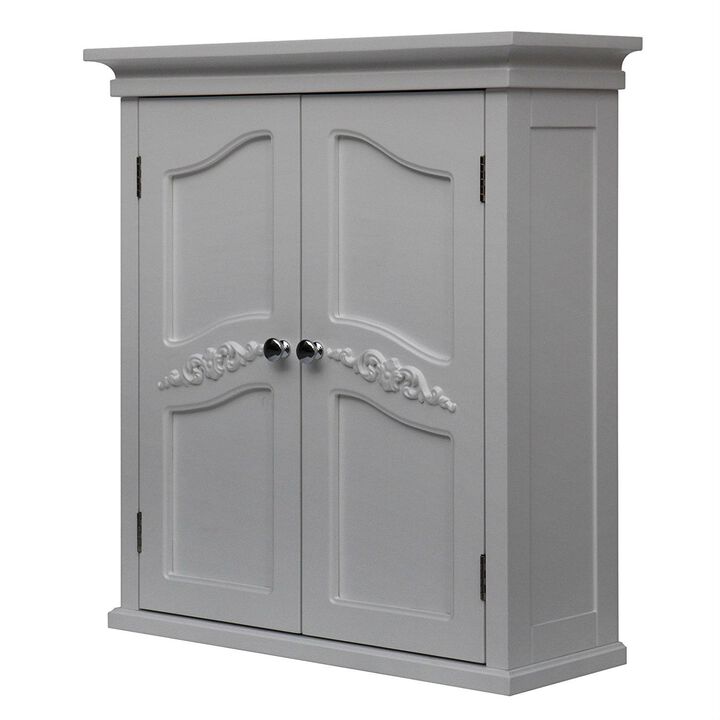 French Classic 2-Door Bathroom Wall Cabinet – Charming Design with Ample Storage