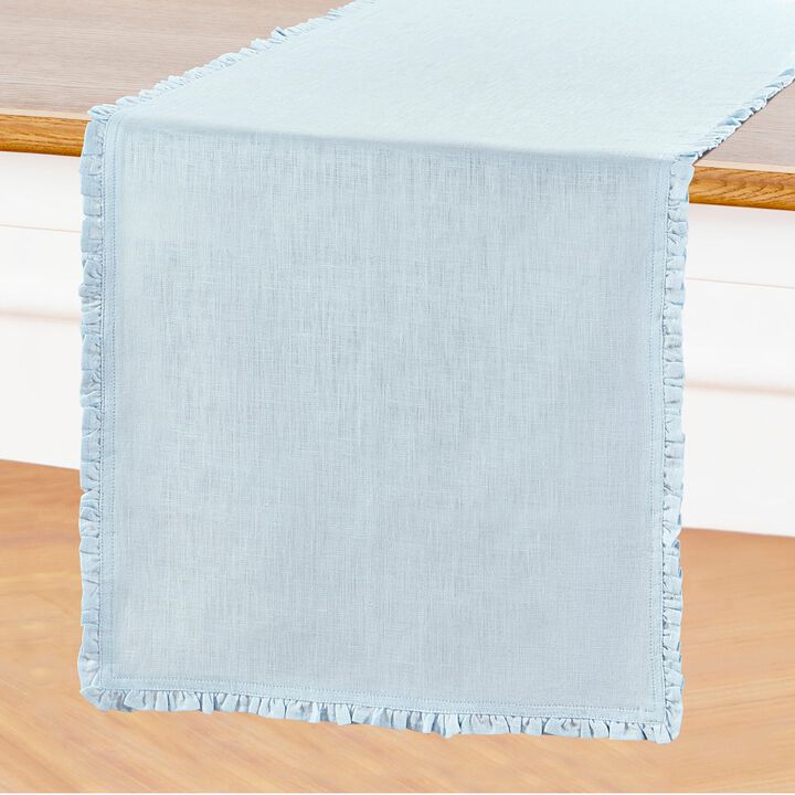 Linen Table Runner - Juliette Ruffle