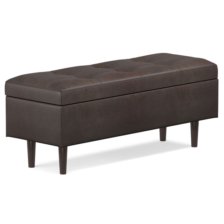 Shay Mid Century Rectangular Storage Ottoman