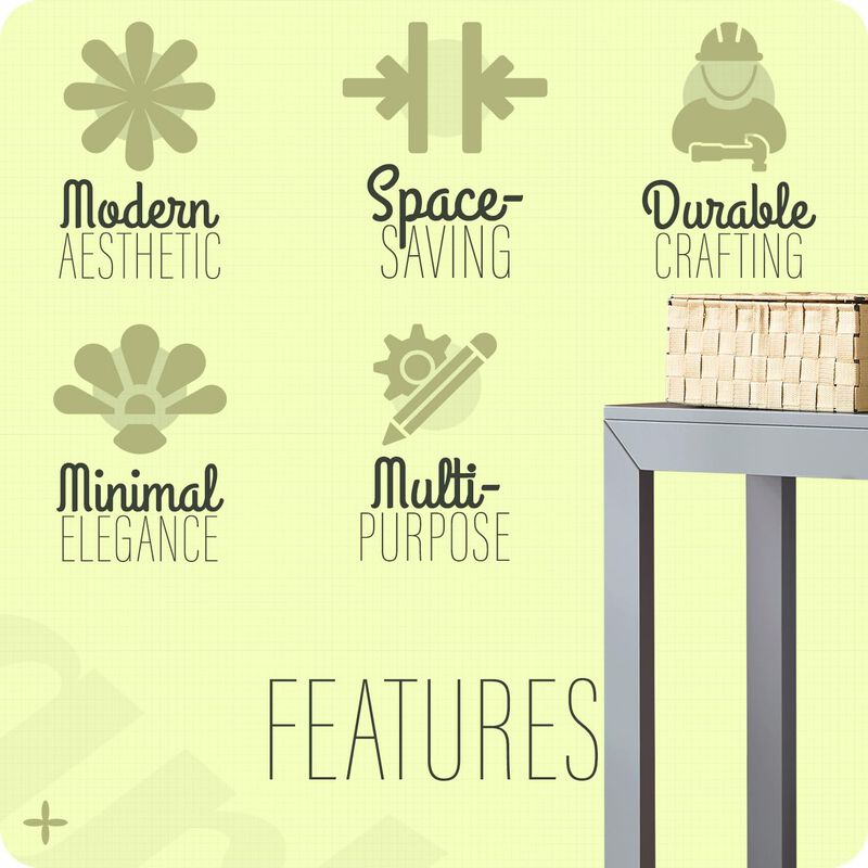 Kings Brand Furniture Russel Long Console Table - Minimalist and Slim Entryway Table for Decorative Displays, Sofa Table