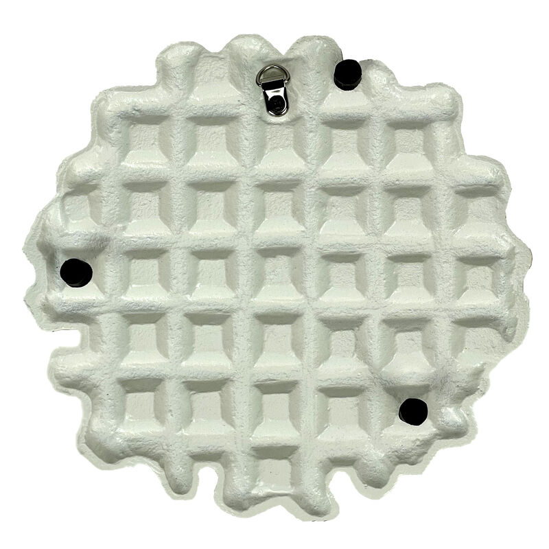 Belgian Waffle Cast Iron Trivet Plaque 8.25" Kitchen Decor Zeckos image number 3