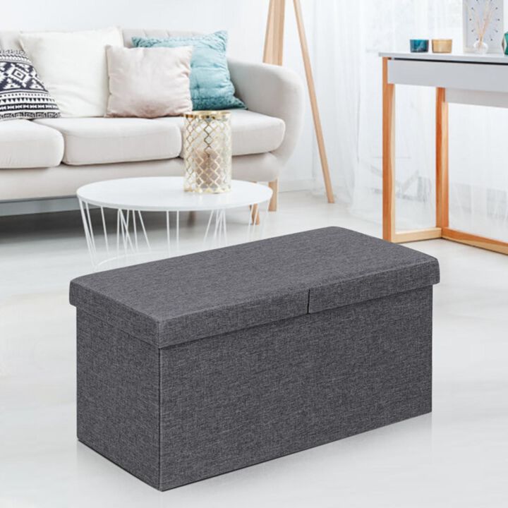 Hivvago 30 Inch Folding Storage Ottoman with Lift Top