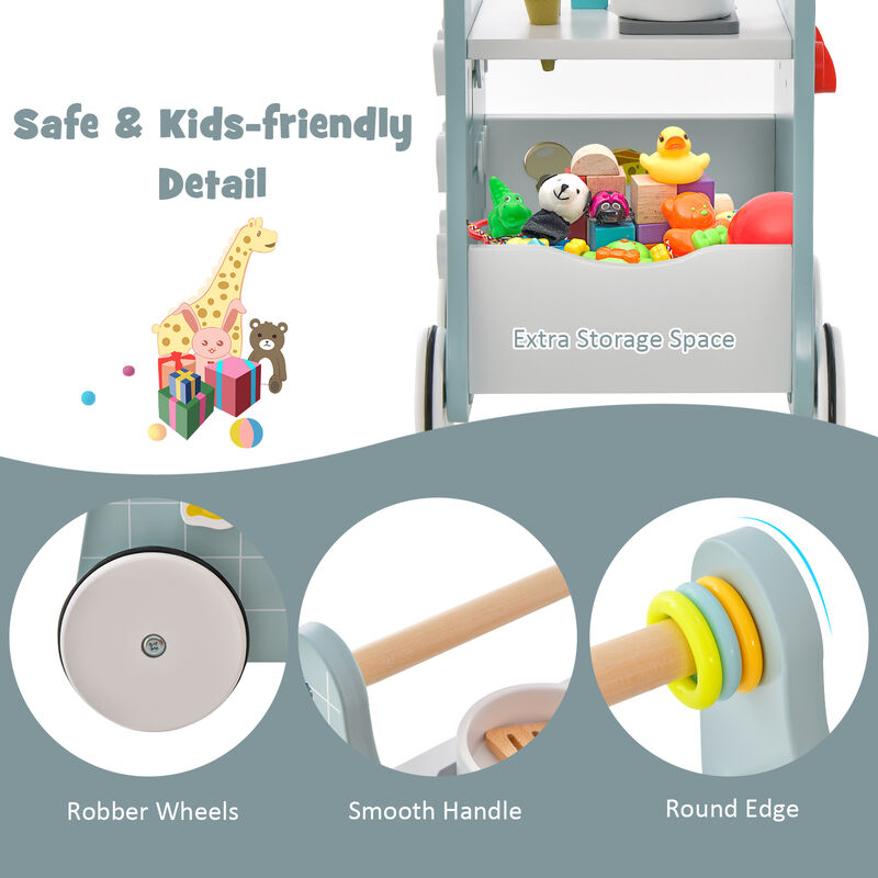 6-in-1 Activity Baby Stroller with Play Kitchen &ndash; Educational Toy for 12+ Months