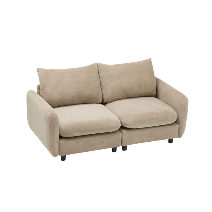 Christopher Knight Home Zane Modern 69" Upholstered Sectional Sofa with Cushions