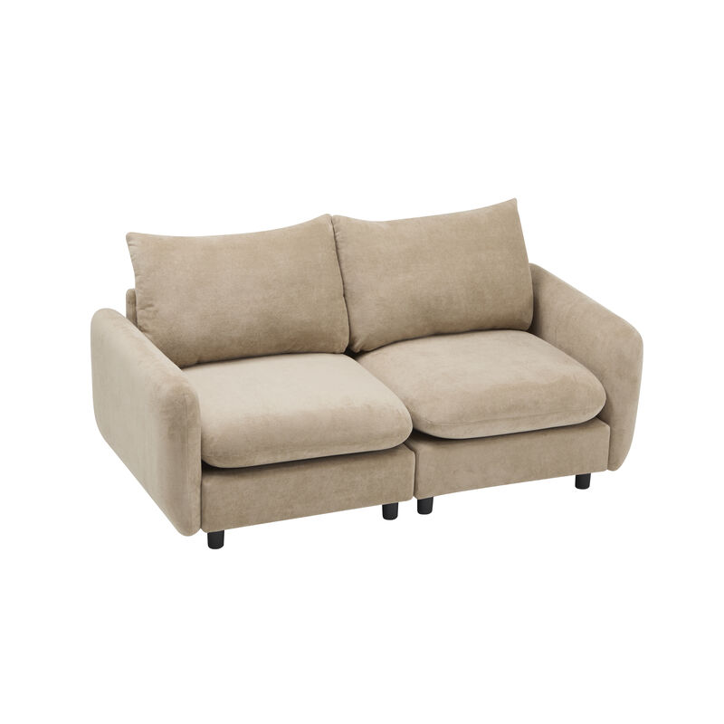 Christopher Knight Home Zane Modern 69" Upholstered Sectional Sofa with Cushions