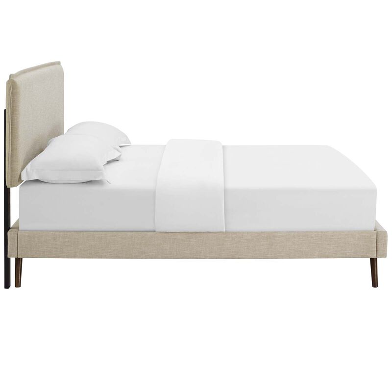 Modway - Amaris Queen Fabric Platform Bed with Round Splayed Legs image number 3