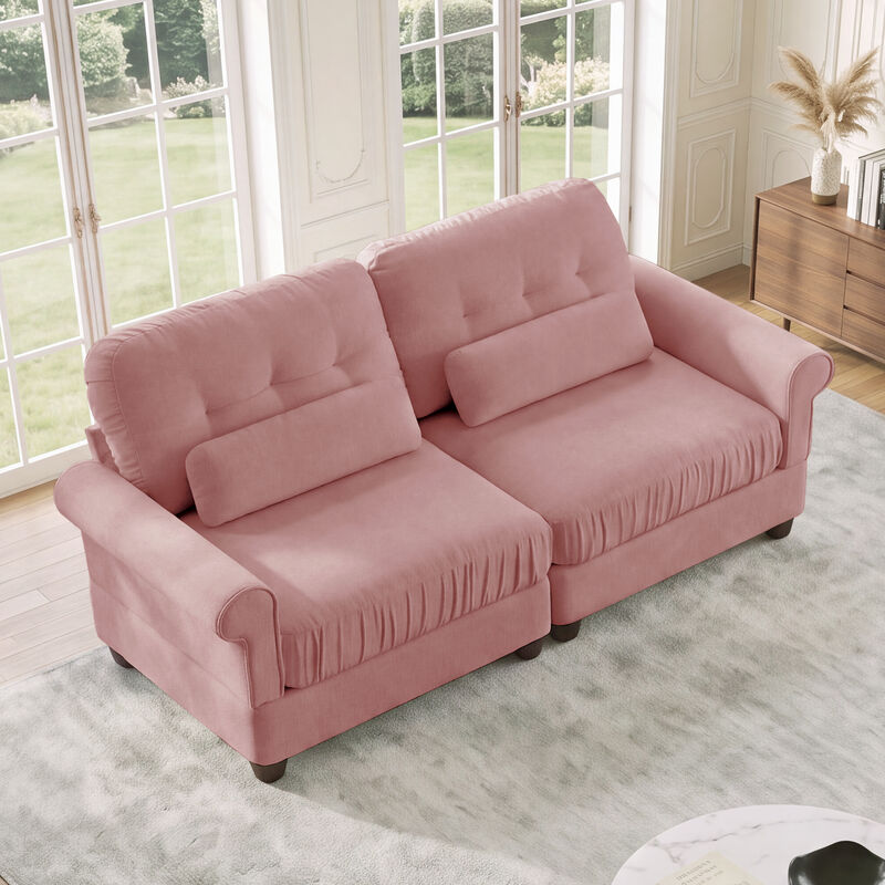 Septex Mid Century Modern Chenille Loveseat Sofa image number 8