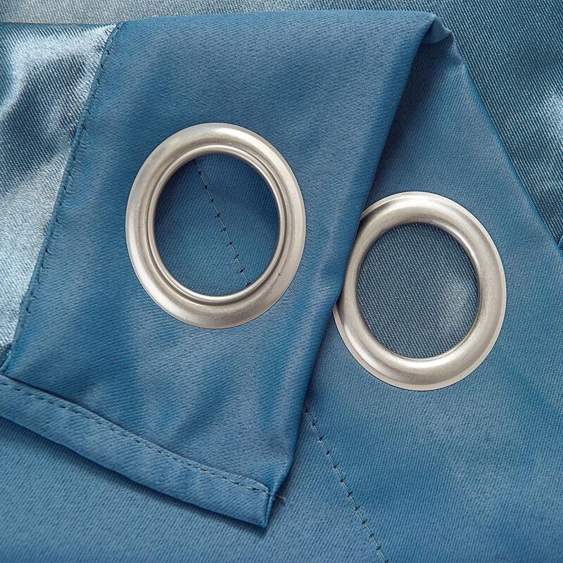 Olivia Gray Anchorage Blackout Single Grommet Curtain Panel  54x63", Blue