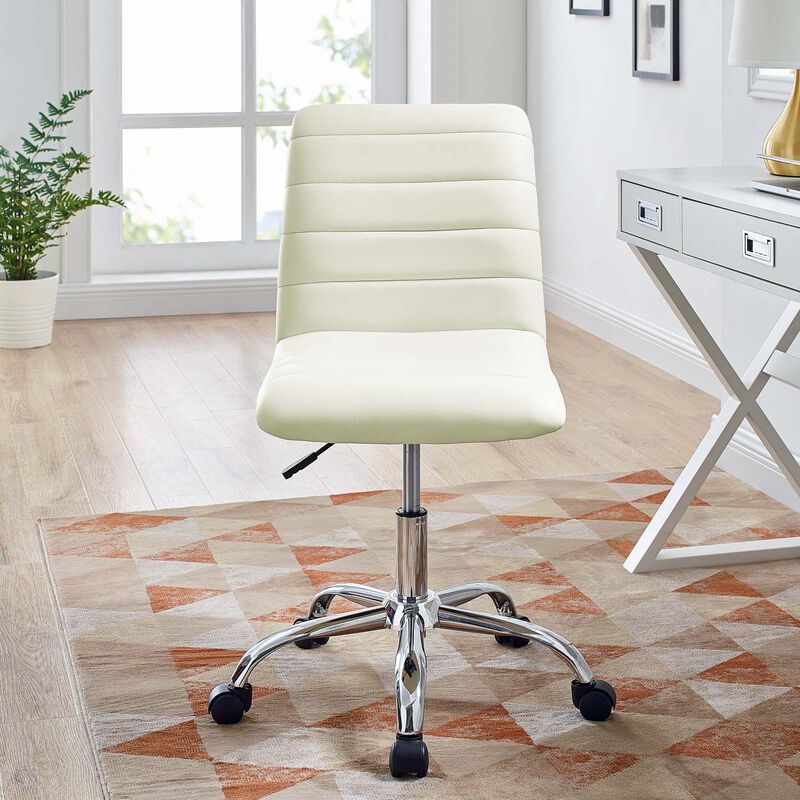 Modway Furniture - Ripple Armless Mid Back Vinyl Office Chair Bright Green image number 1
