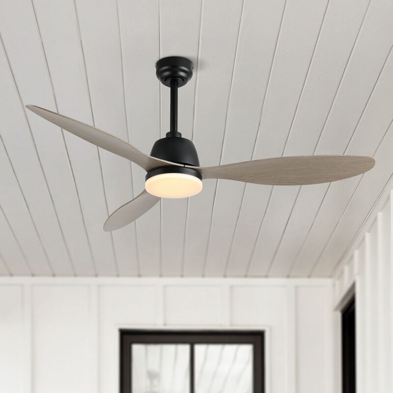 Audie Classic Industrial Iron/Plastic Integrated LED Ceiling Fan