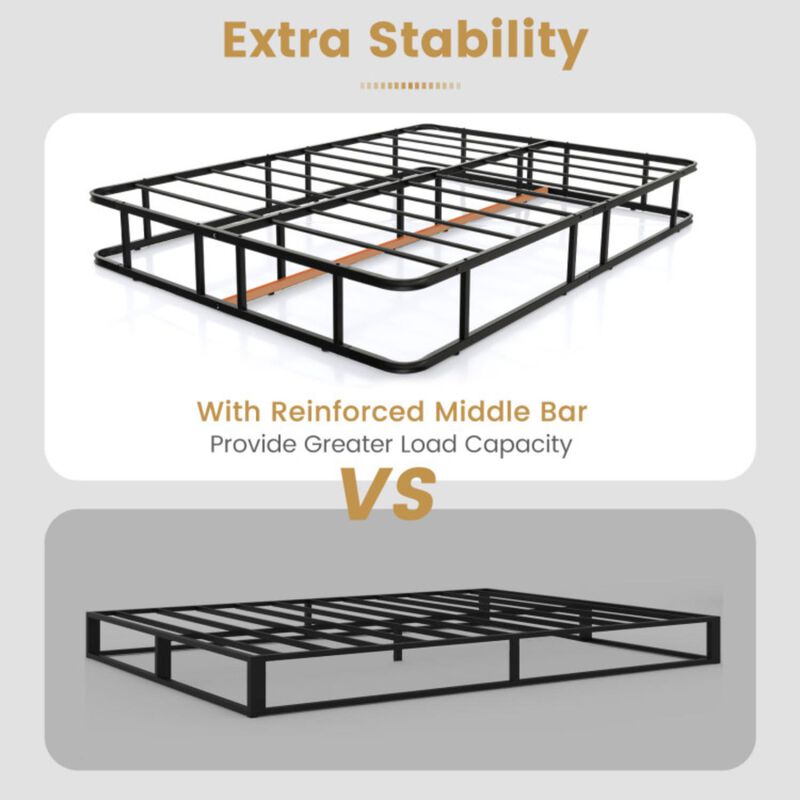 Hivvago Queen Size Bed Frame with Metal Slat Support image number 2