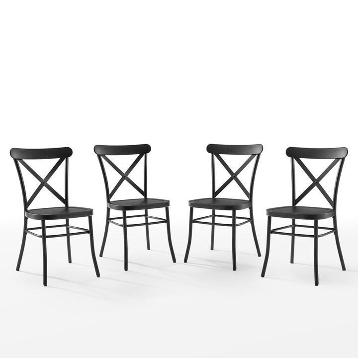 Camille 4-Piece Metal Dining Chair Set