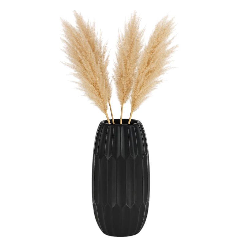 Ceramic 16" Vase, Black image number 1