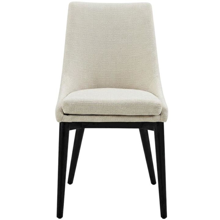 Fabric-Upholstered Dining Chair with Cushioned Seat, Orange