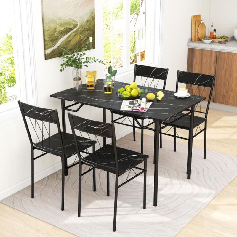 Hivvago 5-Piece Dining Table Set for 4 with Kitchen Table and 4 Dining Chairs