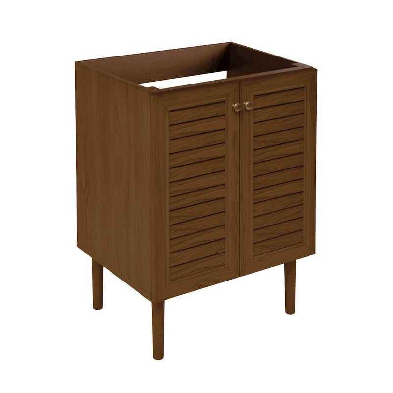 Bron 24" Freestanding Bathroom Vanity Cabinet without Top in Brown Oak image number 2
