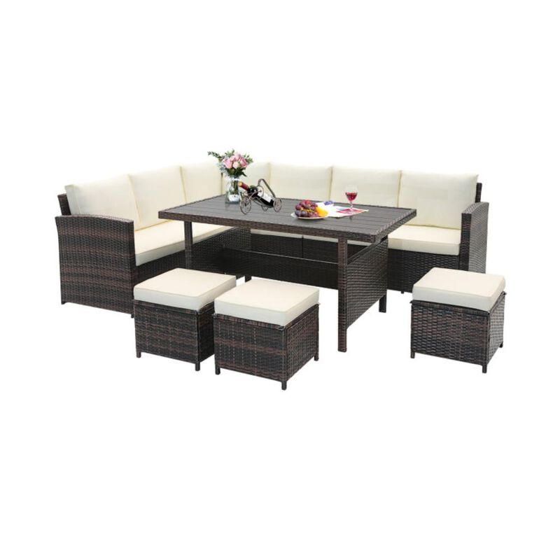 Hivvago 7 Pieces Wicker Patio Furniture Set
