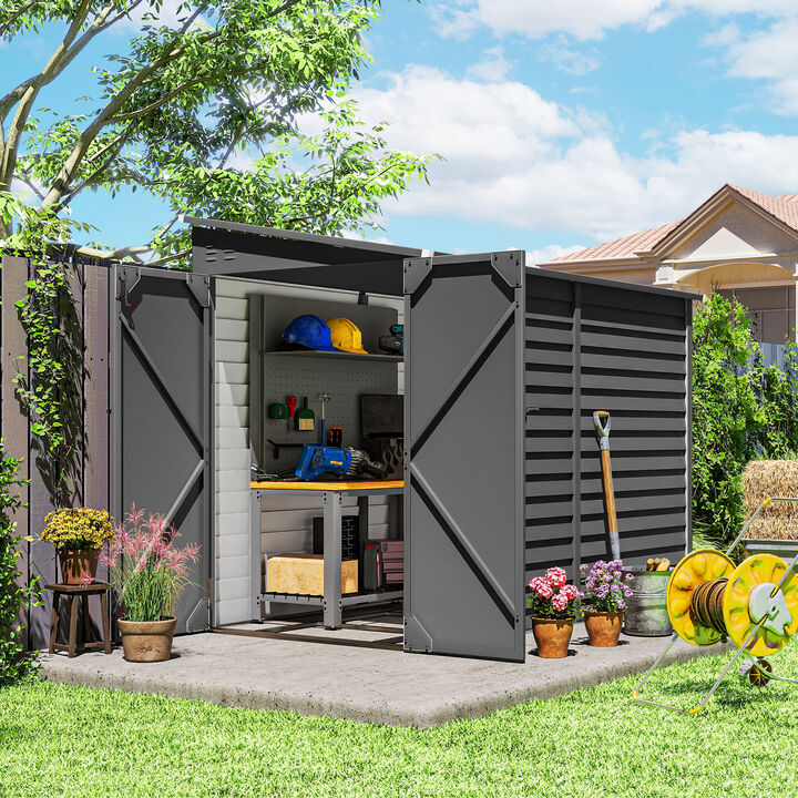 Hivvago 4.6x9 FT Outdoor Lean-To Storage Shed