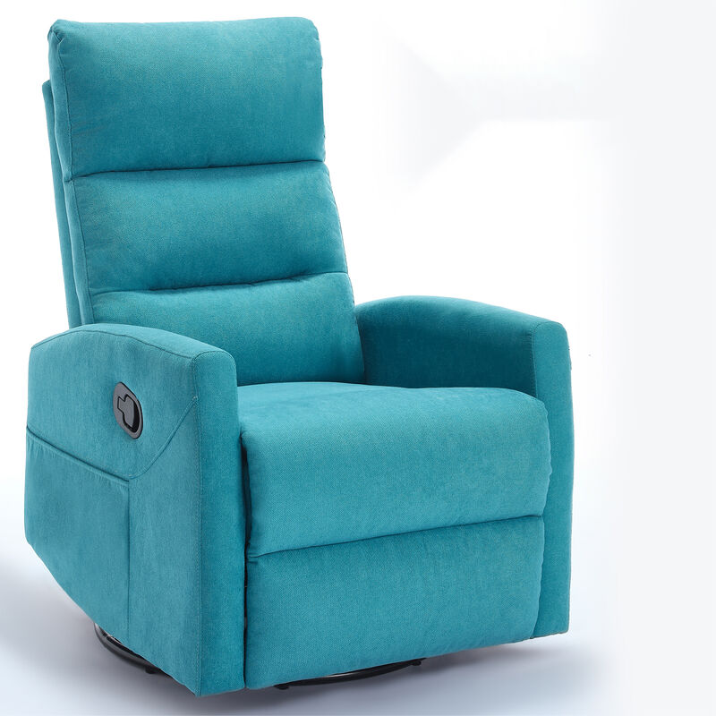 Manual Recliner Chair with Rocker and Swivel in Fabric for Living Room image number 0