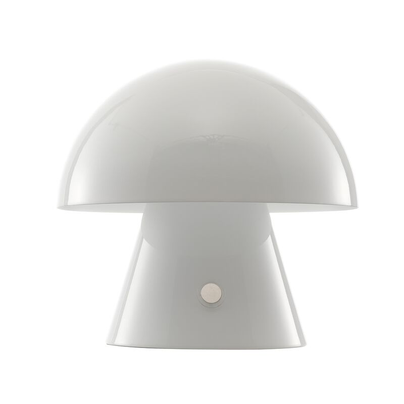 Porcini Contemporary Bohemian Rechargeablecordless Iron Integrated LED Mushroom Table Lamp