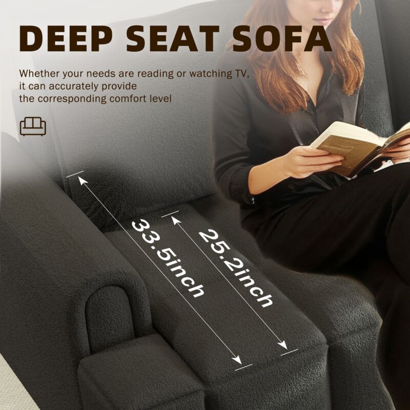 Rerjeb Teddy 3-in-1 Convertible Sleeper Sofa Bed image number 5