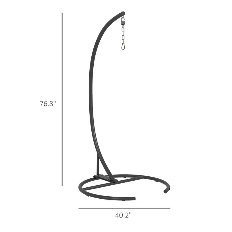 Hivvago Hanging Hammock Chair Stand with Round Base image number 2