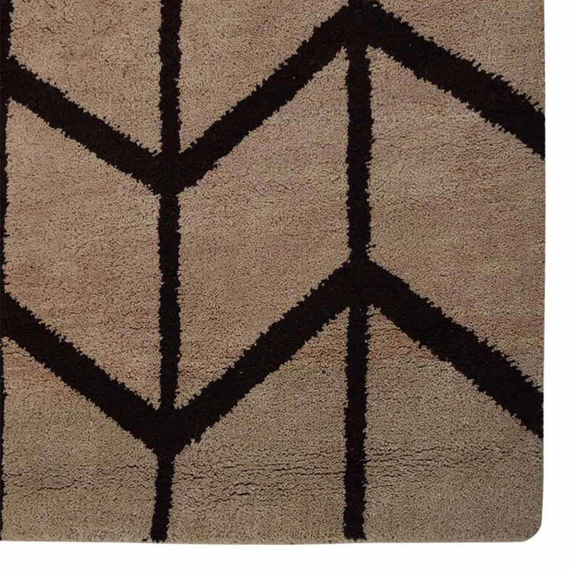 HAND KNOTTED WOOL Geometric AREA RUGS  - Rectangle Shape, Geometric Modern, Medium Pile Handmade Area Rugs for Living Room, Bed Room (N01052) image number 4