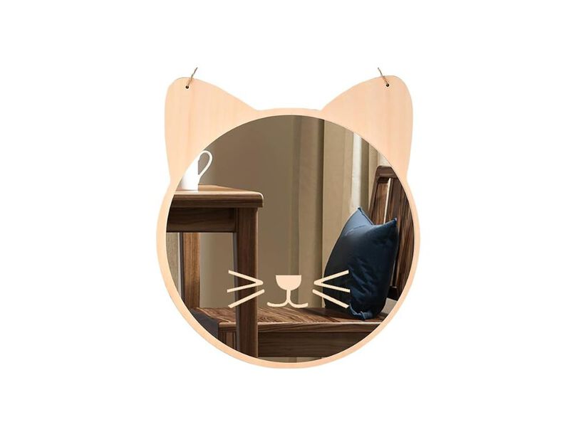 11" Cat-Shaped Acrylic Kids Wall Mirror &ndash; Unbreakable Safety Decor
