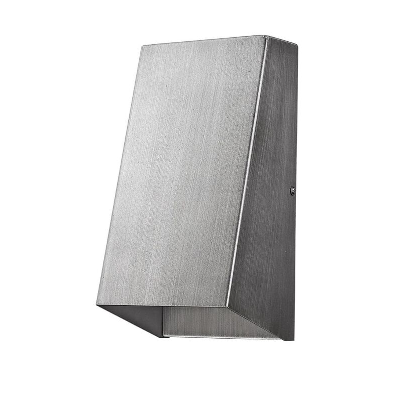 Hivvago Brushed Silver Geometric Wall Sconce