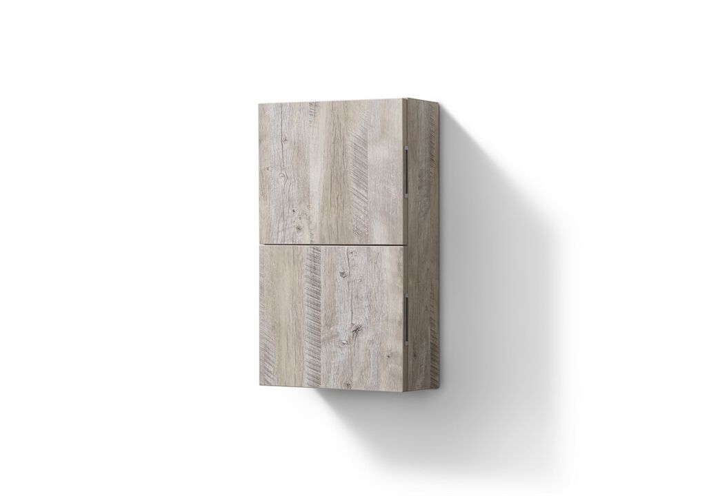 Kubebath 14 Wide by 24 High Linen Side Cabinet With One Door in Nature Wood Finish