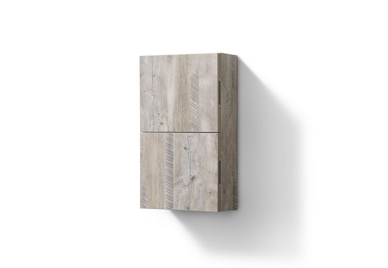 Kubebath 14 Wide by 24 High Linen Side Cabinet With One Door in Nature Wood Finish