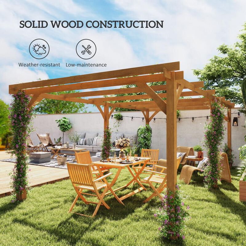 Hivvago 10x13 Outdoor Pergola Gazebo for Garden image number 3