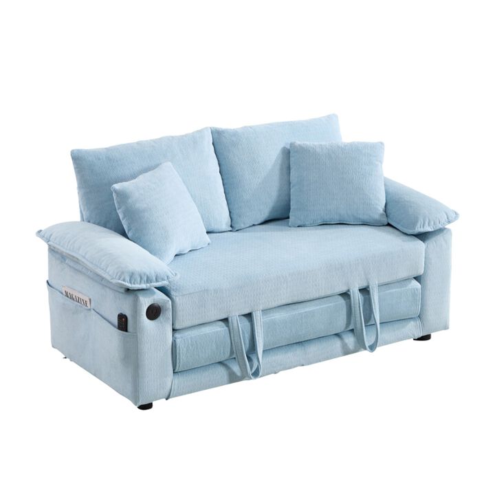 Jidpop 3-in-1 Upholstered Futon Sofa