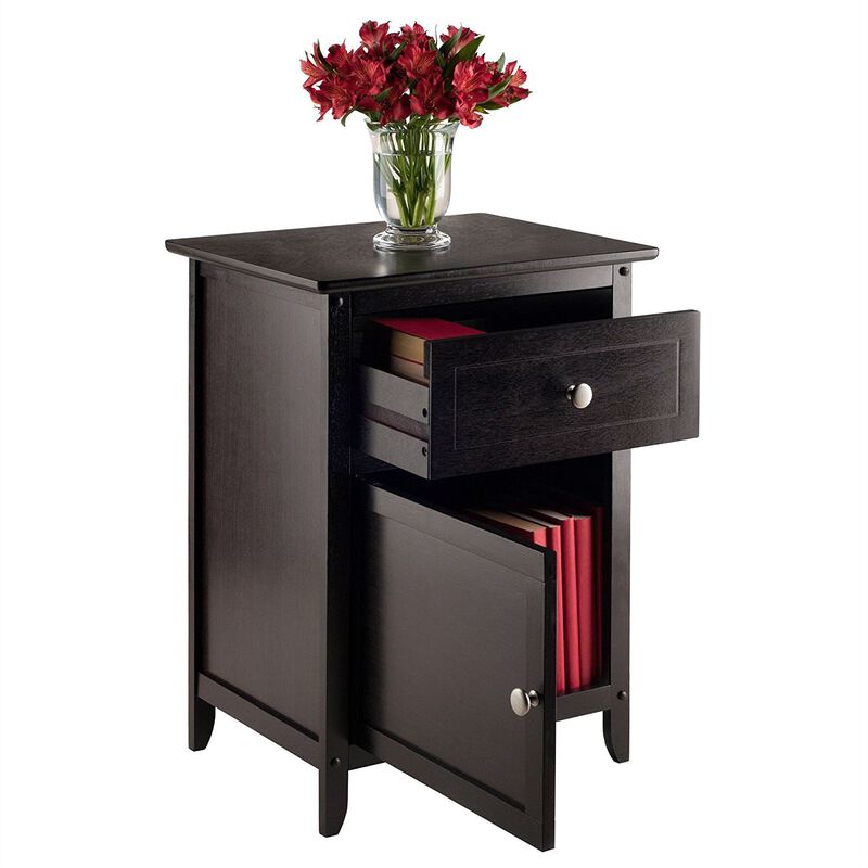 Wood End Table Nightstand Accent Table for Living Room or Bedroom