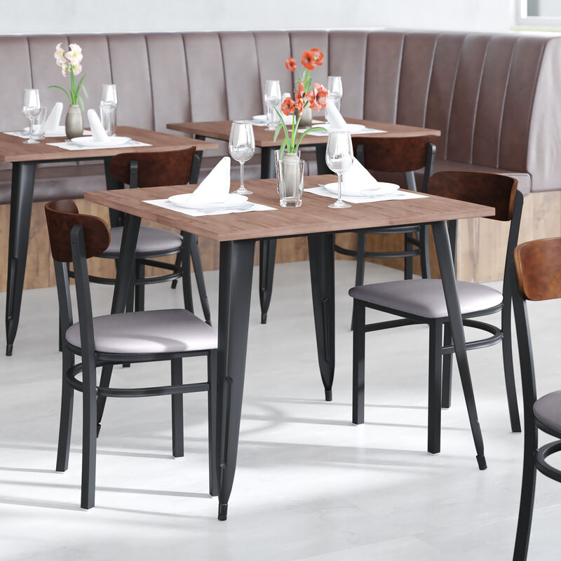 Metal/Wood Restaurant Chairs